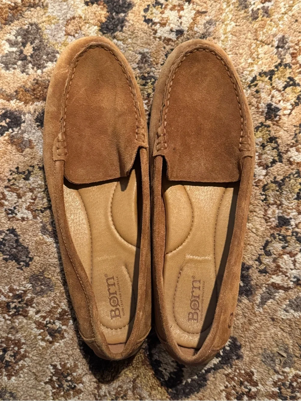 Born Women's Tan Suede Moccasin Loafers size 9